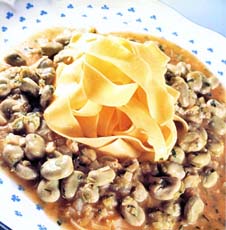 Parpadelle con habas
